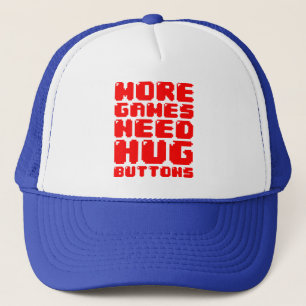 MER SPELA BEHÖVER HUG-KNAPPAR TRUCKERKEPS