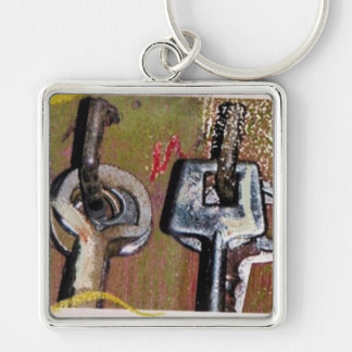 Mer stämm Keychain Fyrkantig Silverfärgad Nyckelring