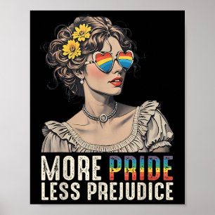 Mer stolthet Mindre fördom Lgbt Queer Vintagekonst Poster
