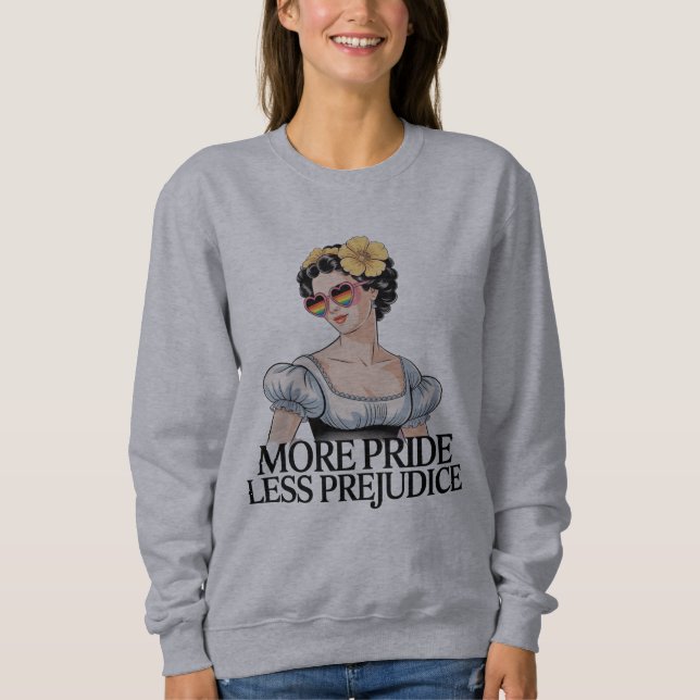 Mer stolthet Mindre fördom LGBTQ Stolt allierad st T Shirt (Framsida)