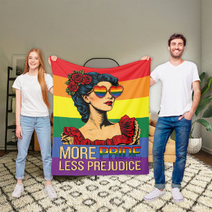 Mer stolthet Mindre fördom Pride Month LGBTQ Fleecefilt