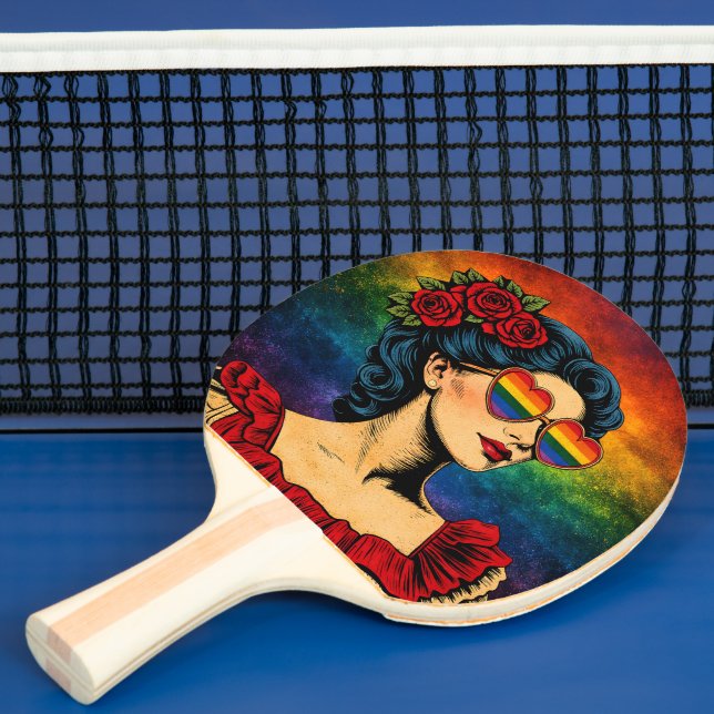 Mer stolthet Mindre fördom Pride Month LGBTQ Pingisracket (Insitu)