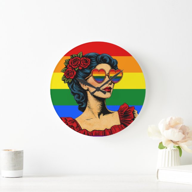 Mer stolthet Mindre fördom Pride Month LGBTQ Stor Klocka (Hem)