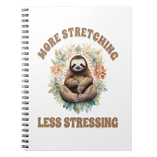 Mer sträckande Mindre stressande Sengångare Anteckningsbok (Framsidan)