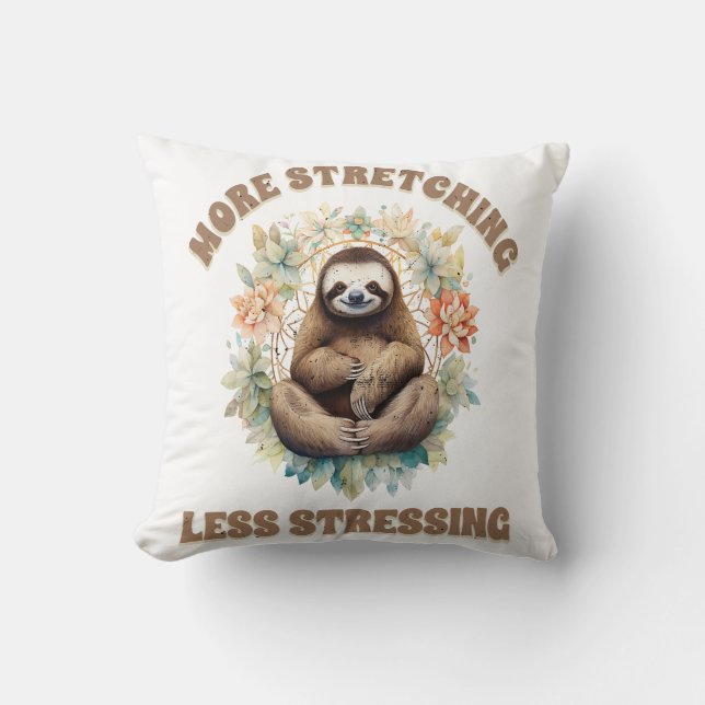 Mer sträckande Mindre stressande sengångare Kudde (Framsida)