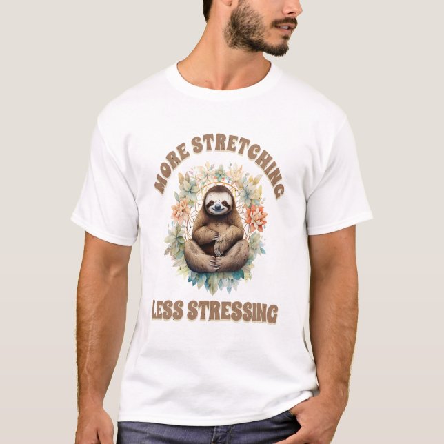 Mer sträckande Mindre stressande sengångare T Shirt (Framsida)
