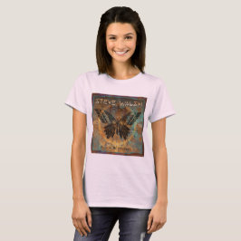 Mer svart fjärilskonstkvinna T-tröja Tee Shirt
