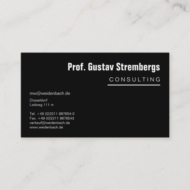 Mer svart visitkort (Framsida)