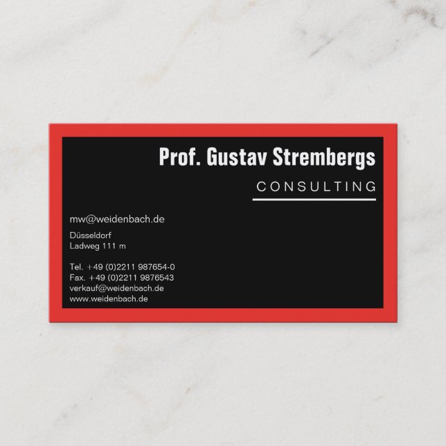 Mer svart visitkort (Framsida)