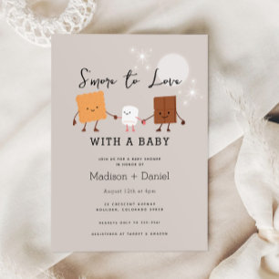 Mer till Kärlek Campfire Baby Shower Inbjudningar