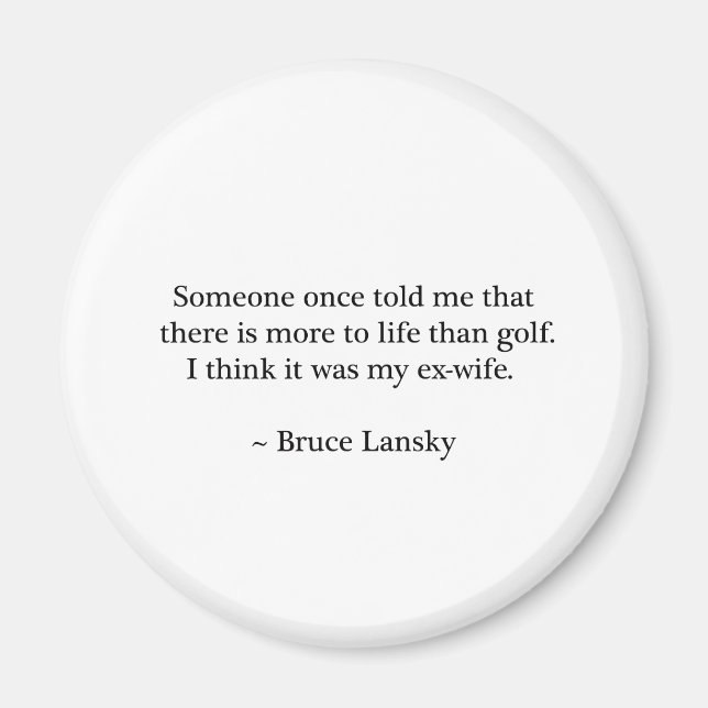 Mer till livet än Golf Design Magnet (Framsidan)