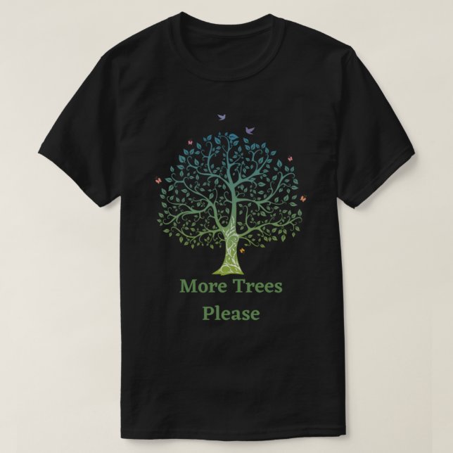 Mer Träd - klimatförändringar - älskare T Shirt (Design framsida)