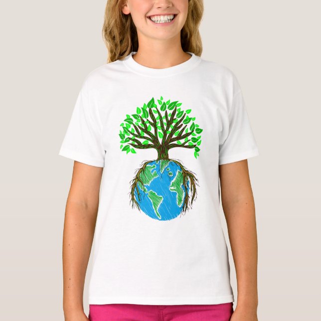Mer Träd, tack, Jorddagen T Shirt (Framsida)