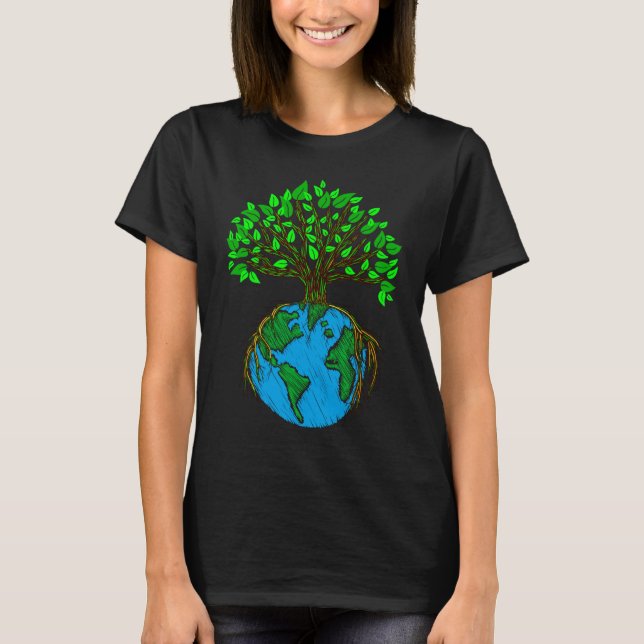 Mer Träd, tack, Jorddagen T Shirt (Framsida)