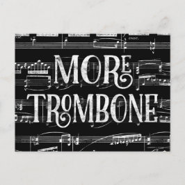 Mer Trombon Svarta Tavlan - Svart Vitt Musik Vykort