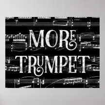 Mer trumpet Chalkboard - Black White Music