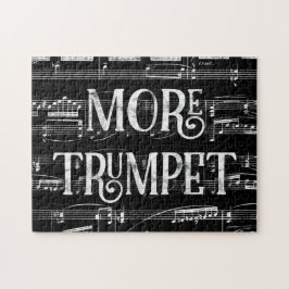 Mer trumpet Chalkboard - Black White Music Pussel