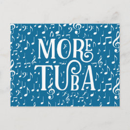 Mer Tuba - Blue White Music Vykort