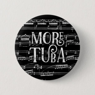 Mer Tuba Chalkboard - Black White Music Knapp