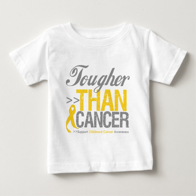 Mer tuff än cancer - barndomcancer t shirt (Framsida)