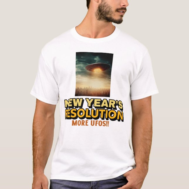 Mer UFO:s nyårsresolution T Shirt (Framsida)