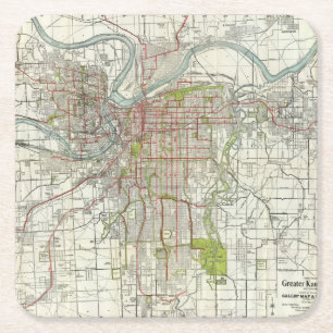Mer underbara Kansas City Underlägg Papper Kvadrat