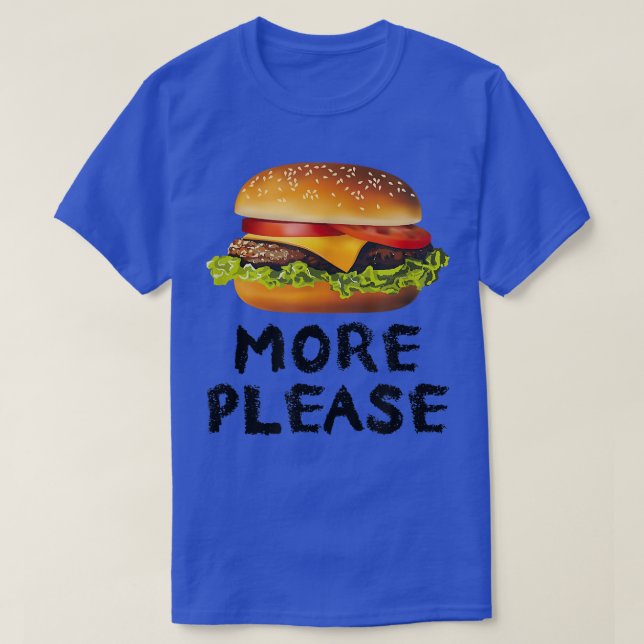Mer vänliga, Funny Hamburger T Shirt (Design framsida)