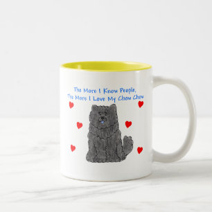 Mer vet jag folk svart för ChowChow Två-Tonad Mugg