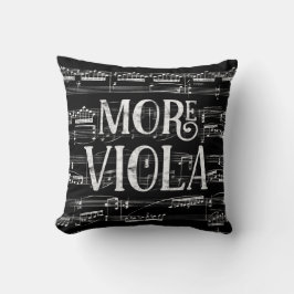 Mer Viola Chalkboard - Black White Music Kudde