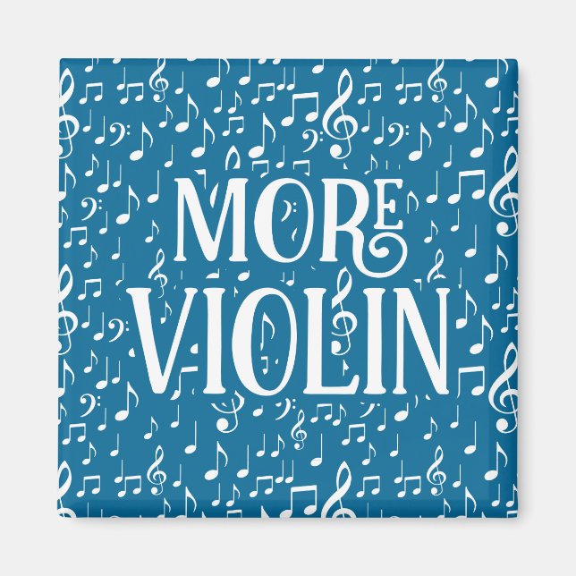 Mer violin - Blue White Music Magnet (Framsidan)