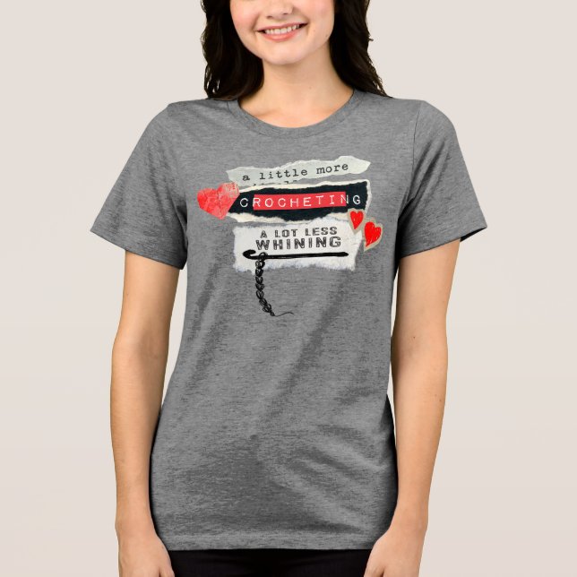 Mer virkning mindre gnällande virknål garn t shirt (Framsida)