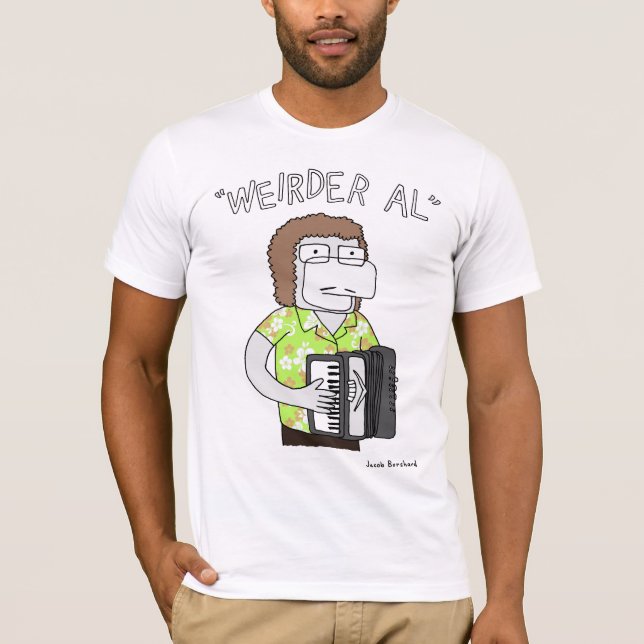 "Mer weirder Al" i limefrukt Tee Shirt (Framsida)