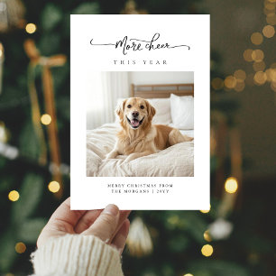 Mera billigare Julfoto med minimal Hund Julkort