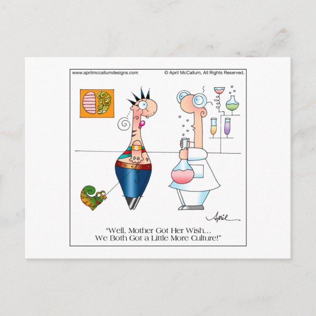 MERA KULTUR Tecknad-vykort från April McCallum Vykort (Framsida)