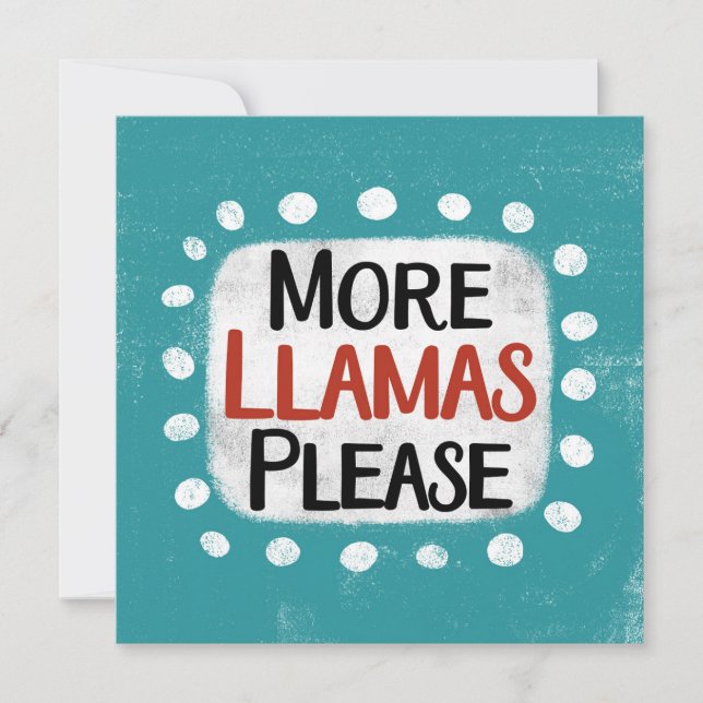 Mera Llamas-kort Kort (Framsida)