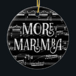Mera Marimba Chalkboard - Black White Music Julgransprydnad Keramik<br><div class="desc">En skarpare Mera Marimba-design med en kriteffekt med musikalisk notation lakan musikbakgrund i svartvitt.</div>