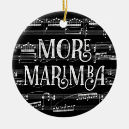 Mera Marimba Chalkboard - Black White Music Julgransprydnad Keramik