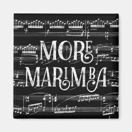 Mera Marimba Chalkboard - Black White Music Magnet