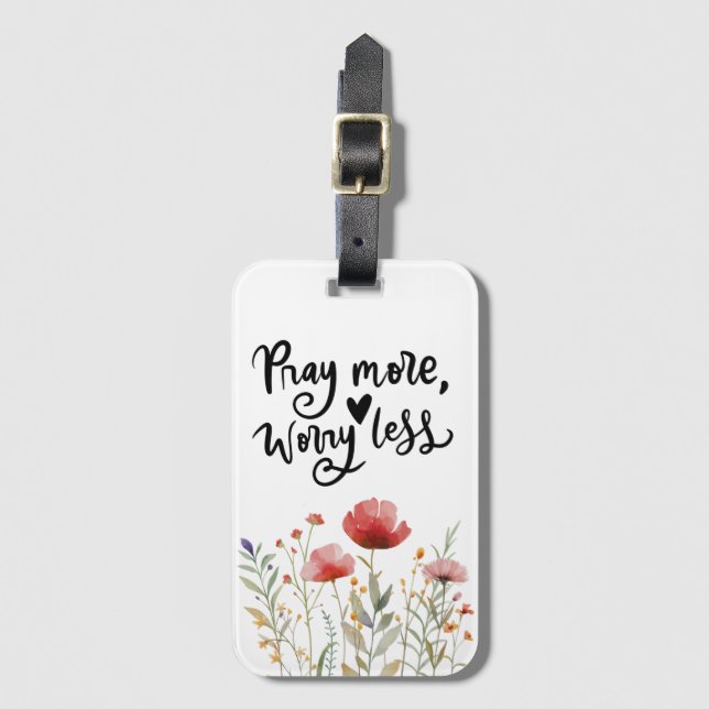 Mera mer bekymmersam, mindre inspirerande citattBi Bagagebricka (Framsida vertikal)