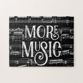 Mera musikkalkylpanel - Black White Musician Pussel