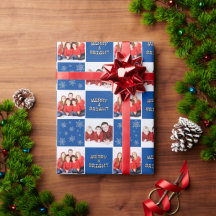 Mera och ljus jul, snöflingor, fotoblå