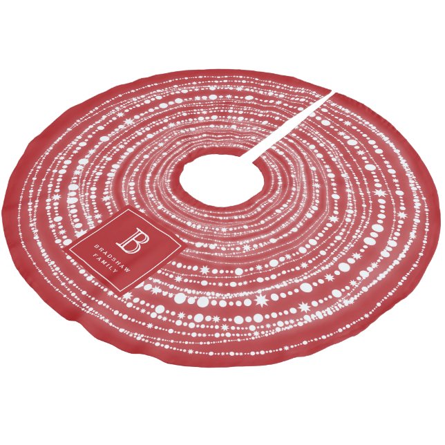 Mera och ljus julmousserande Ljus Monogram Julgransmatta Borstad Polyester (Vinklad)