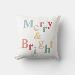 Mera och ljus typografi i färg kudde