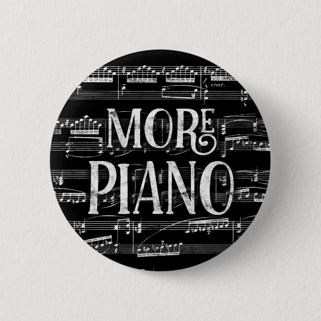 Mera Piano Chalkboard - Black White Music Knapp (Framsida)