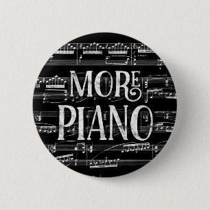 Mera Piano Chalkboard - Black White Music Knapp