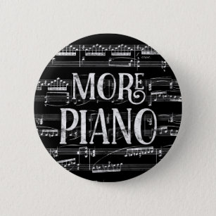 Mera Piano Chalkboard - Black White Music Knapp