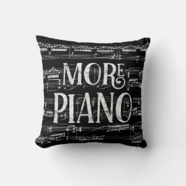 Mera Piano Chalkboard - Black White Music Kudde