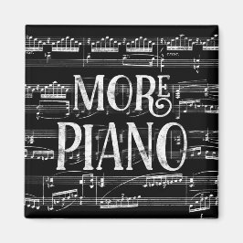 Mera Piano Chalkboard - Black White Music Magnet