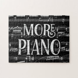 Mera Piano Chalkboard - Black White Music Pussel