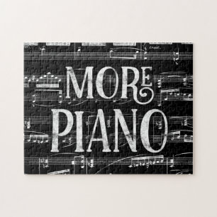 Mera Piano Chalkboard - Black White Music Pussel
